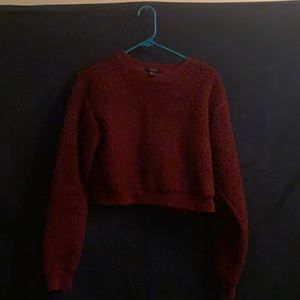 Maroon cropped sweater